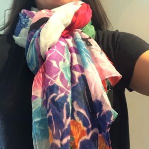 Desigual large gauze scarf